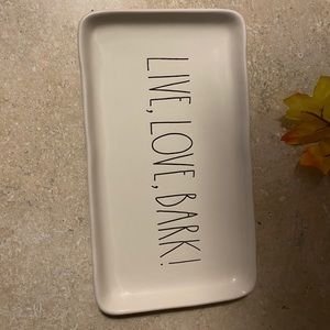 rae dunn Live, Love, Bark tray